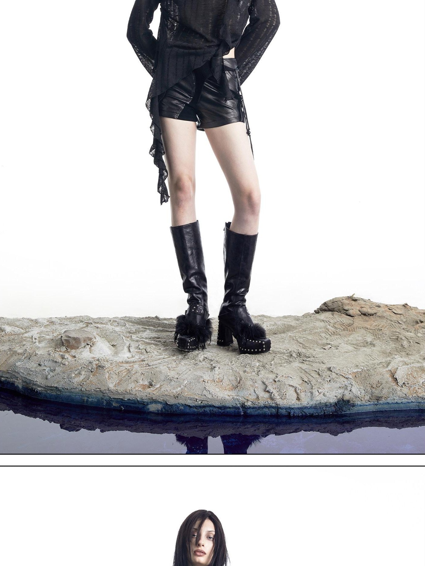 NORTH NODE Wasteland Asymmetric Lotus Ruffle Women&