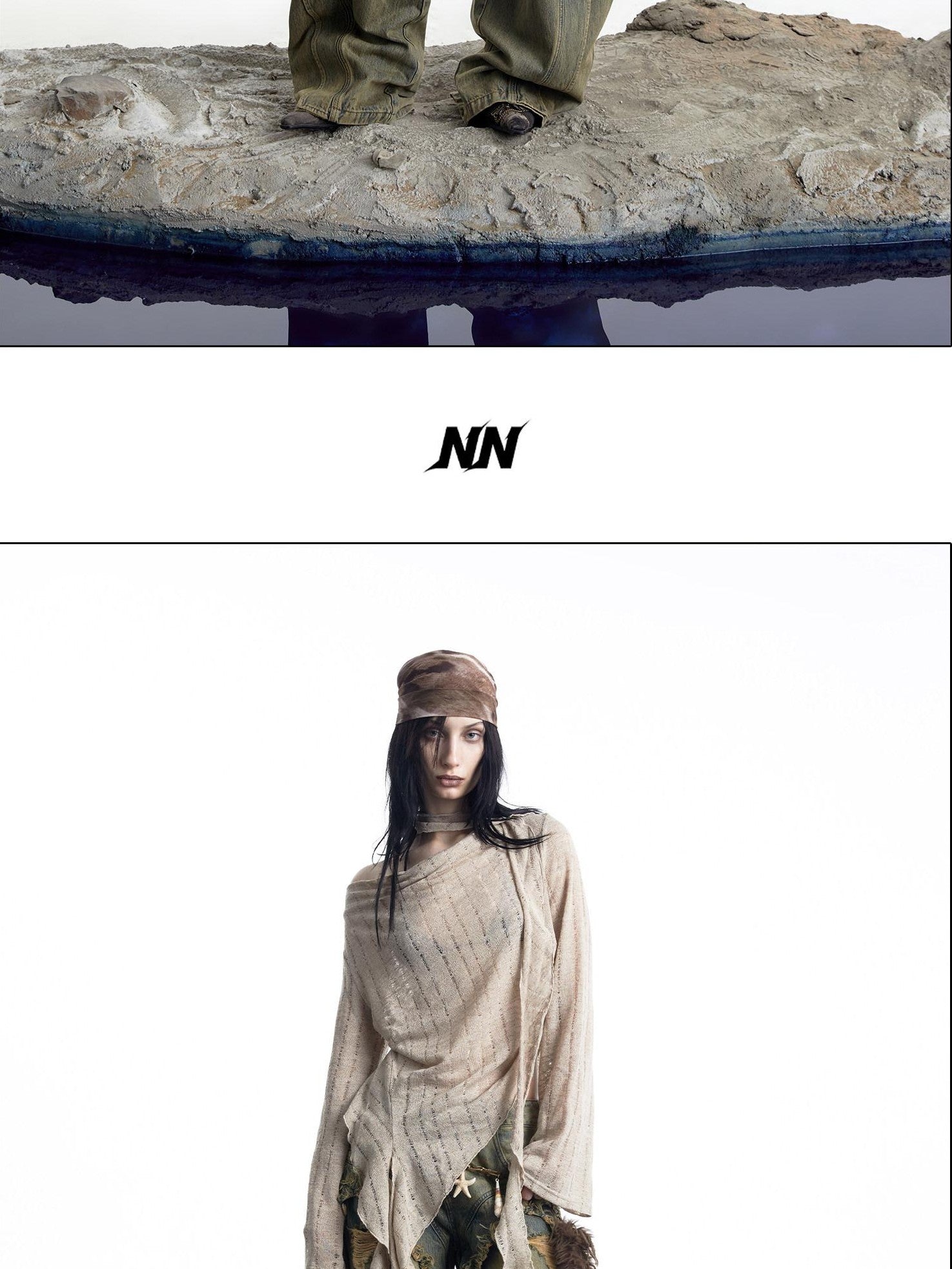 NORTH NODE Wasteland Asymmetric Lotus Ruffle Women&