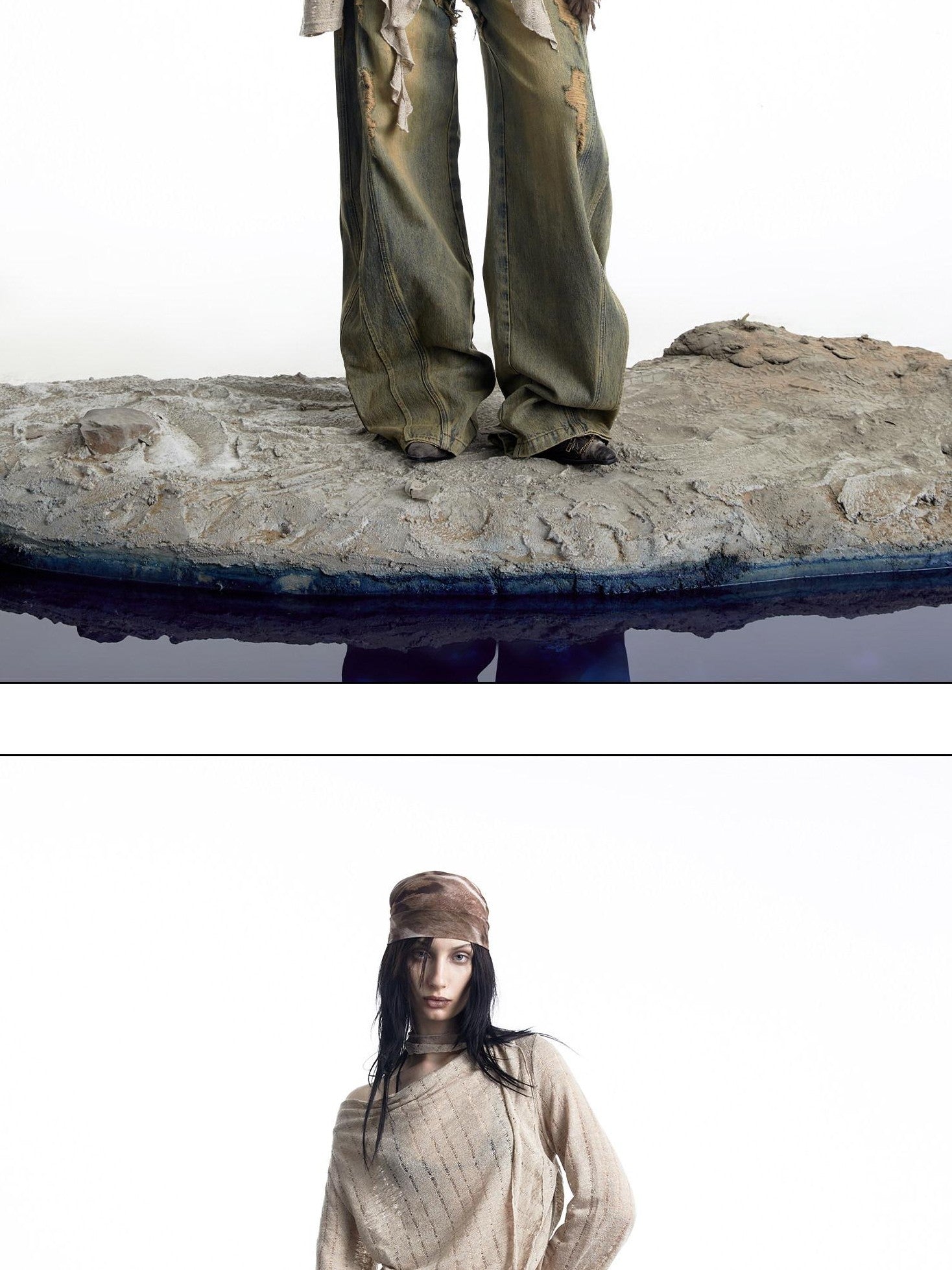 NORTH NODE Wasteland Asymmetric Lotus Ruffle Women&