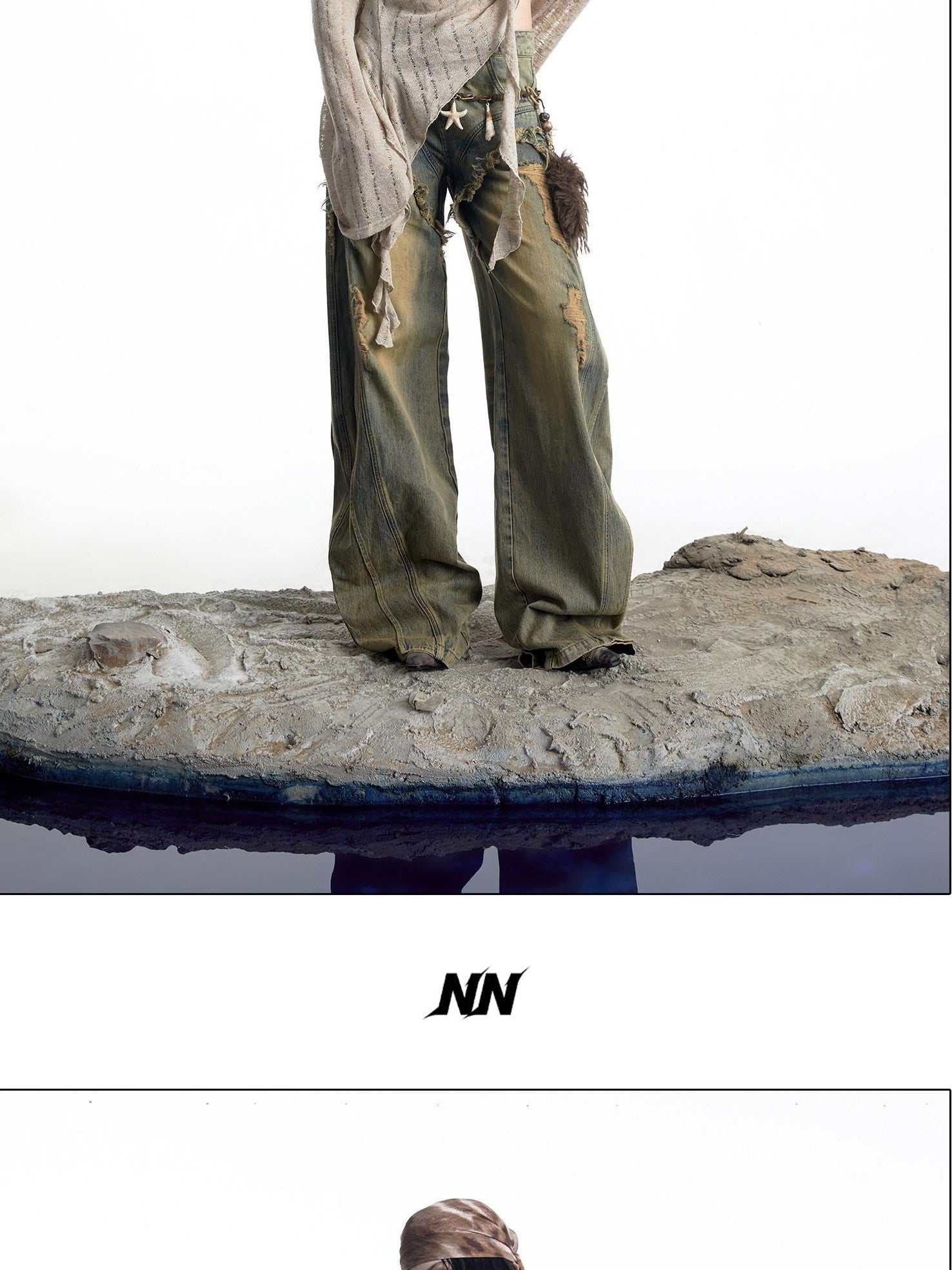 NORTH NODE Wasteland Asymmetric Lotus Ruffle Women&