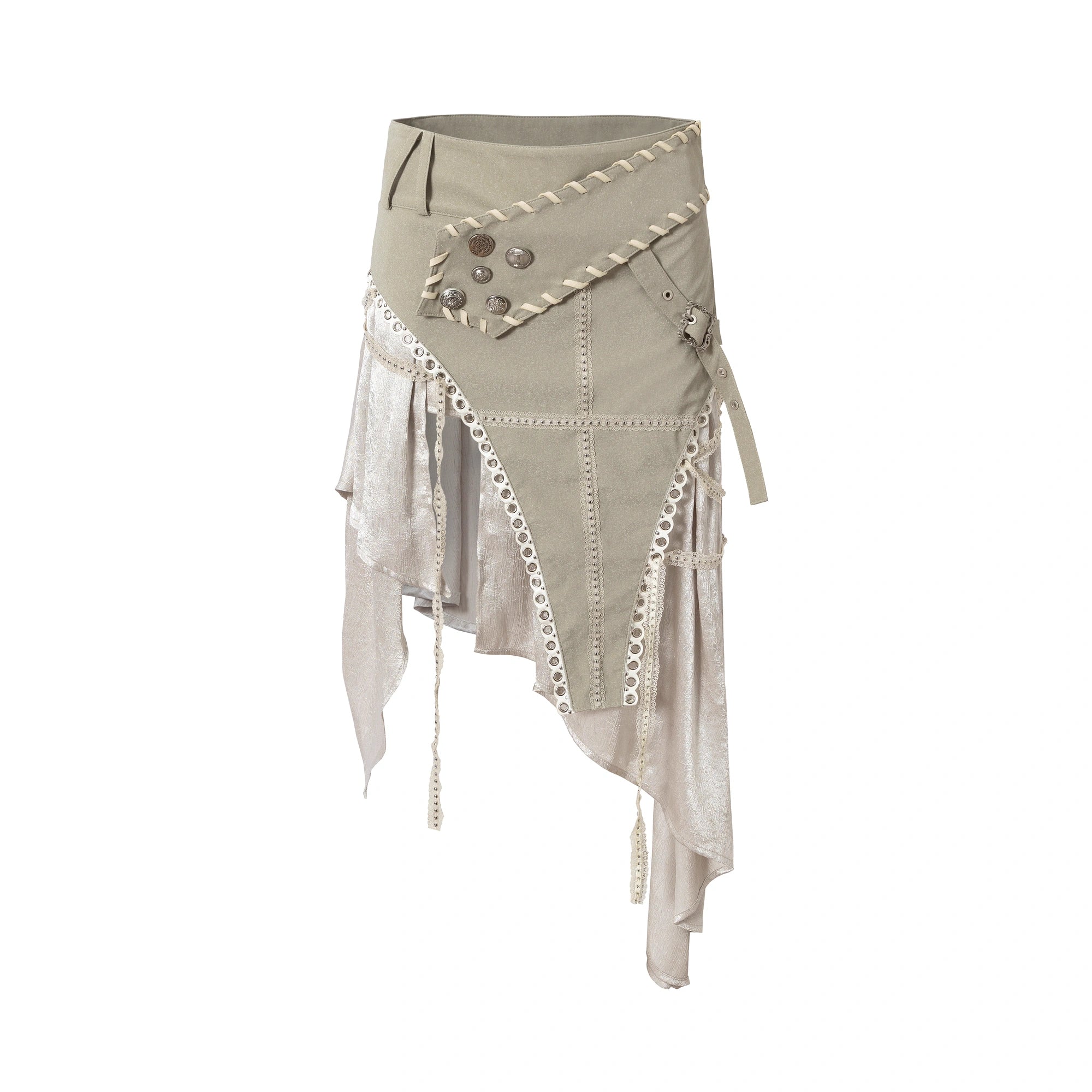 NO_ROMANCE_Asymmetric_Side_Slits_Vintage_Paneled_Mid_Waist_Slim_Fit_Women_A_Line_Skirt_MISSTT