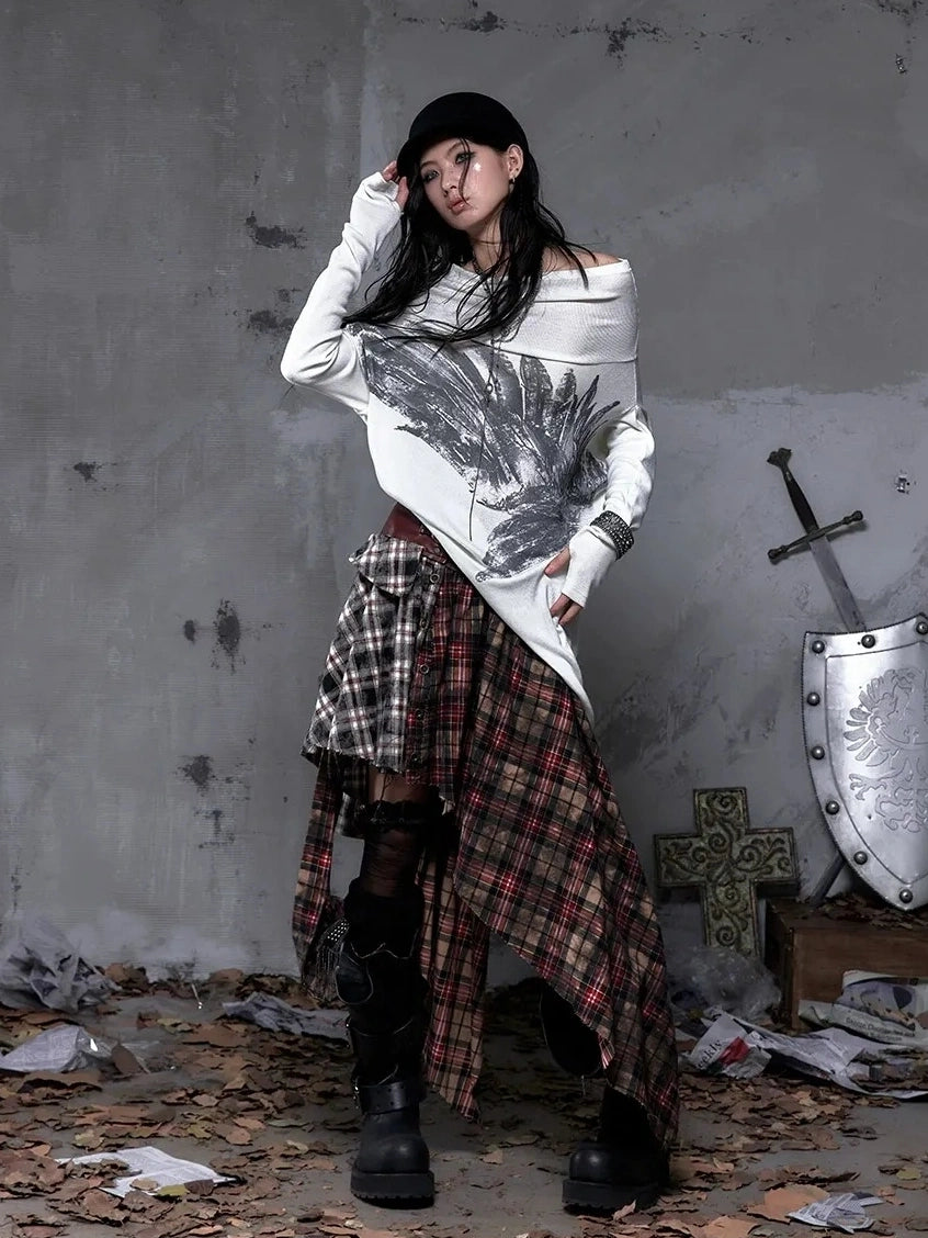 NO ROMANCE Botanical Floral Print Cinched Waist Cropped Long Sleeve Women Casual T-Shirt