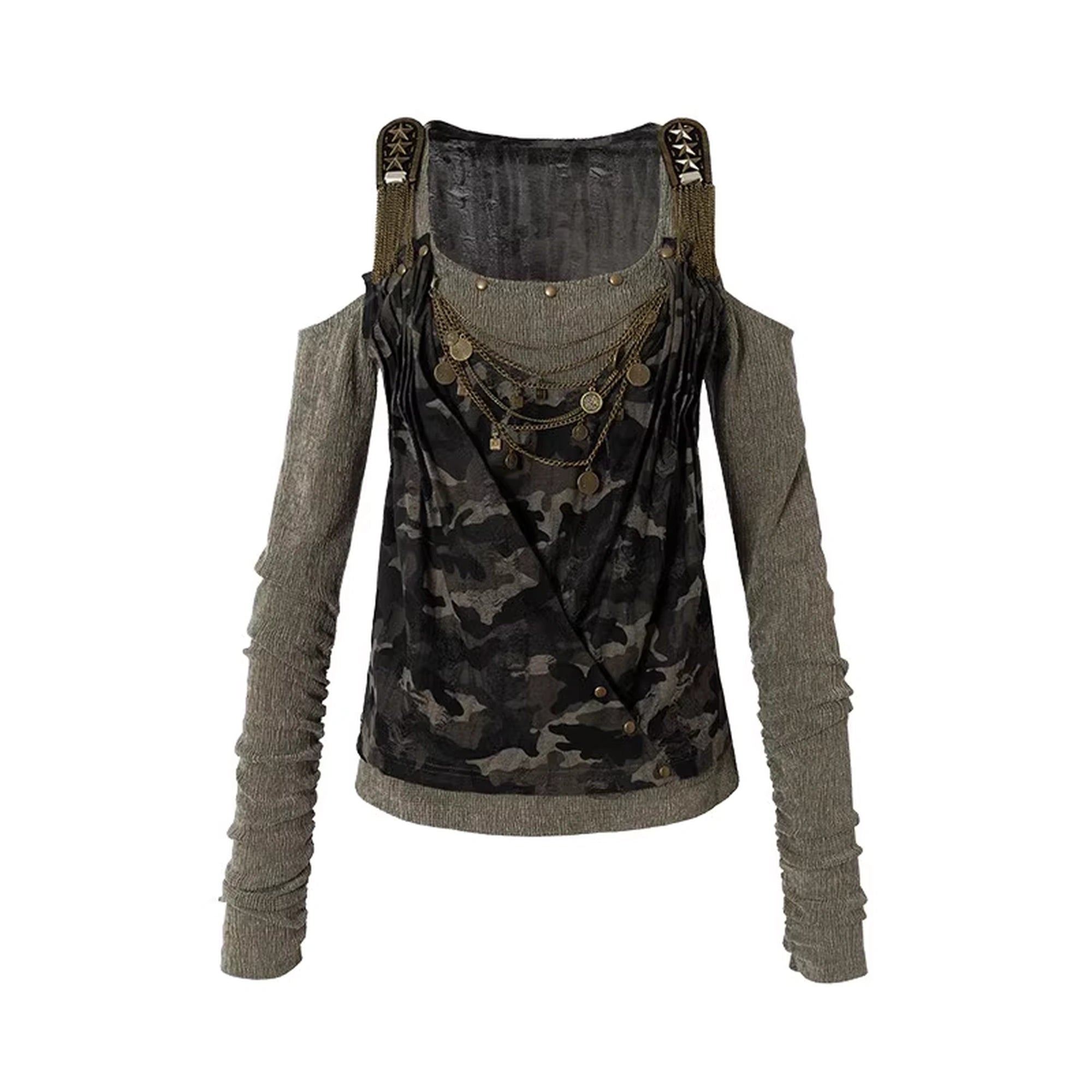NO_ROMANCE_Camouflage_Patchwork_Punk_Style_Long_Sleeve_Women_Streetwear_Casual_Tops_Blouse_MISSTT