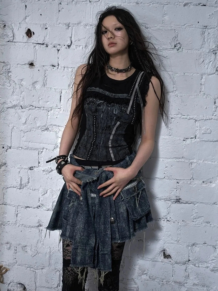 NO ROMANCE Lightweight Stretch Slim Fit Sleeveless Womens Breathable Cotton Blend Tank Top