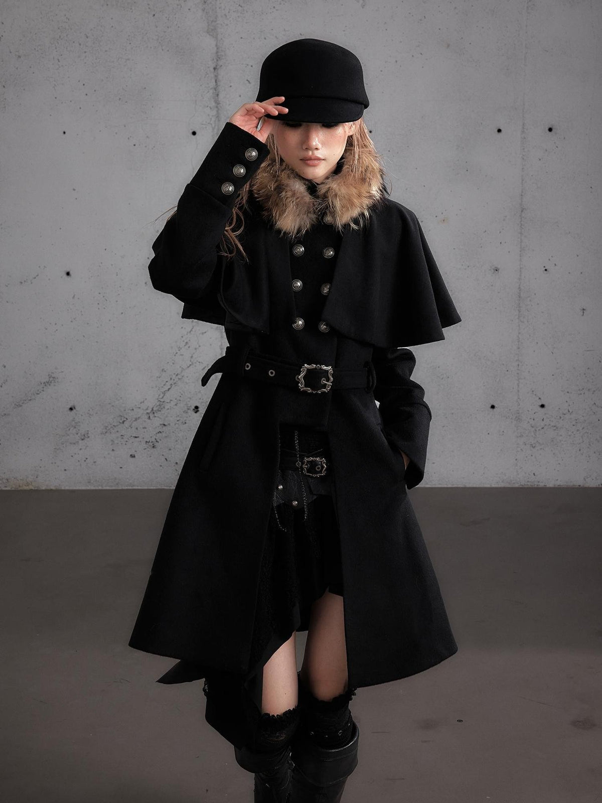 NO ROMANCE Napoleon Victorian Wool Blend Long Women&