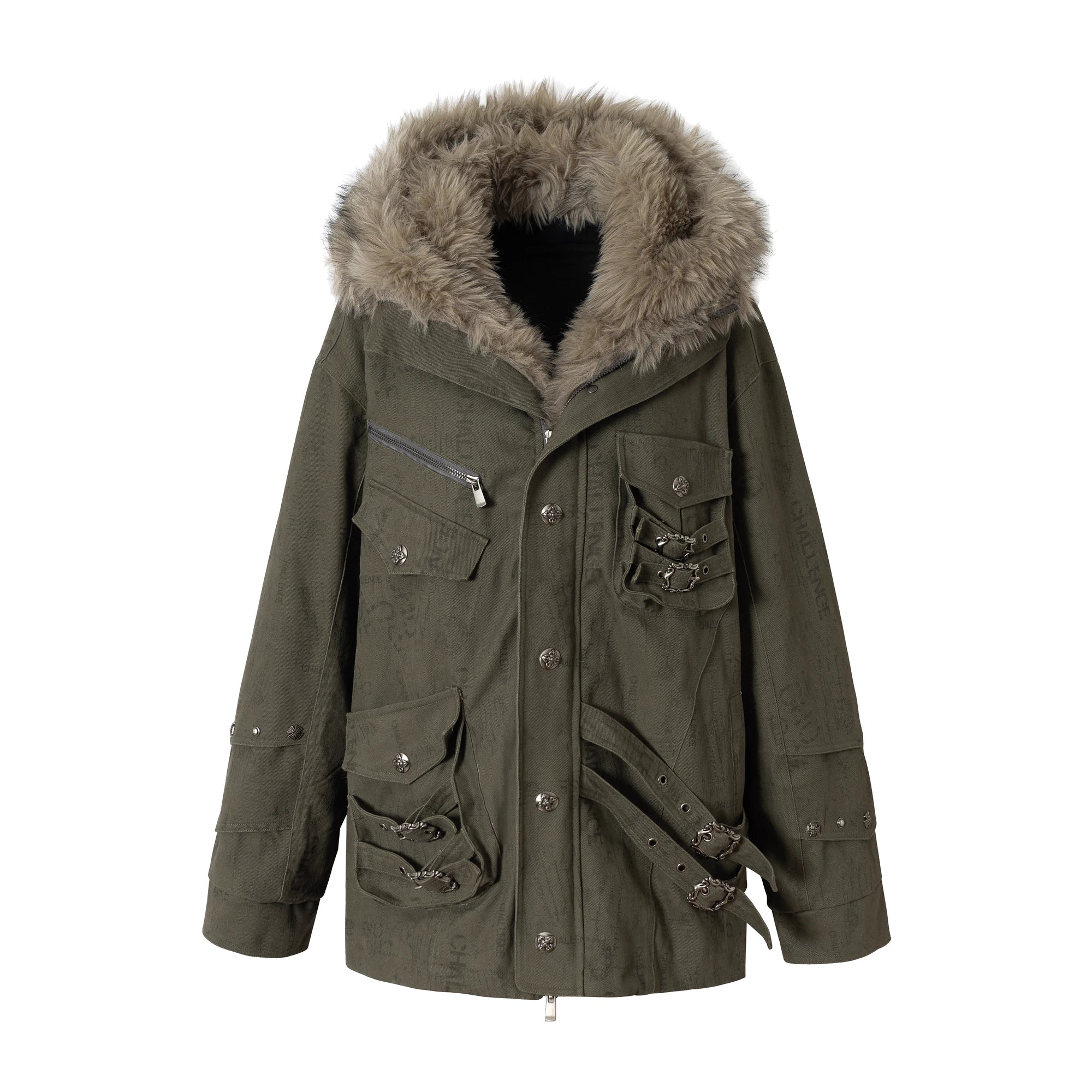 NO_ROMANCE_Thick_Warm_Hooded_Punk_Loose_Fit_Mid_Length_Faux_Fur_Patch_Pockets_Women_Coat_MISSTT