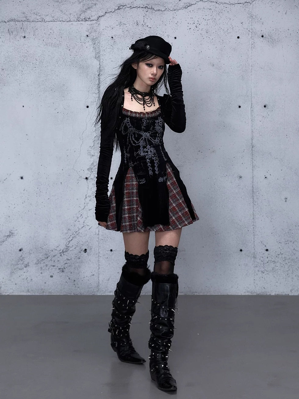 NO ROMANCE Vintage Puff Sleeve Square Neck Slim Fit A Line Women Citywalk Chic Mini Dresses