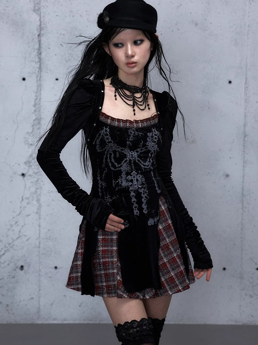 NO ROMANCE Vintage Puff Sleeve Square Neck Slim Fit A Line Women Citywalk Chic Mini Dresses