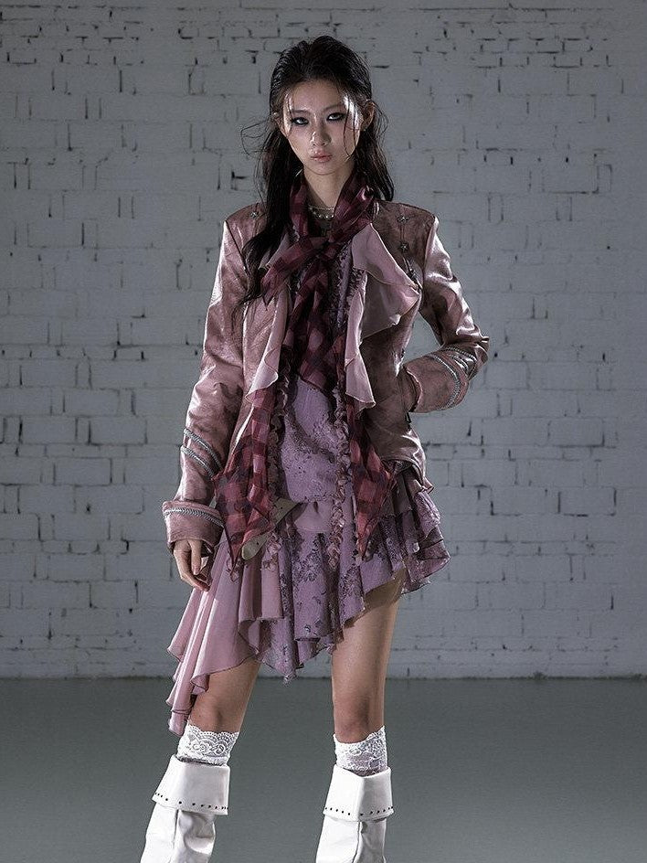 NO ROMANCE Vintage Punk Court Ribbon Scarf Slim Women&