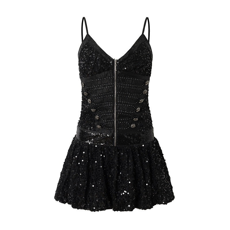 NO_ROMANCE_Vintage_Punk_Jacquard_Sequin_Napoleonic_Strappy_Women&