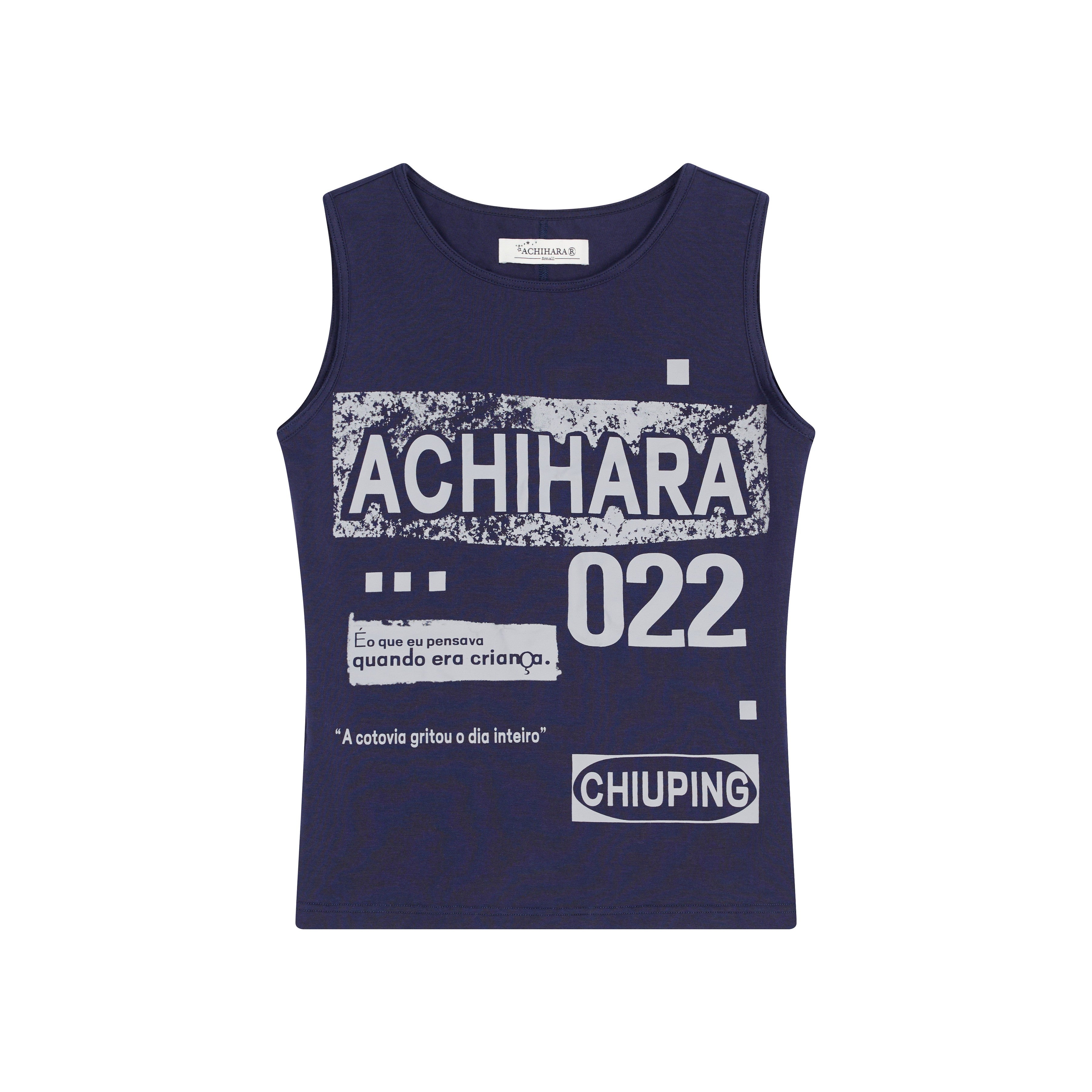 Achihara Vintage Pixel Print Summer Vest