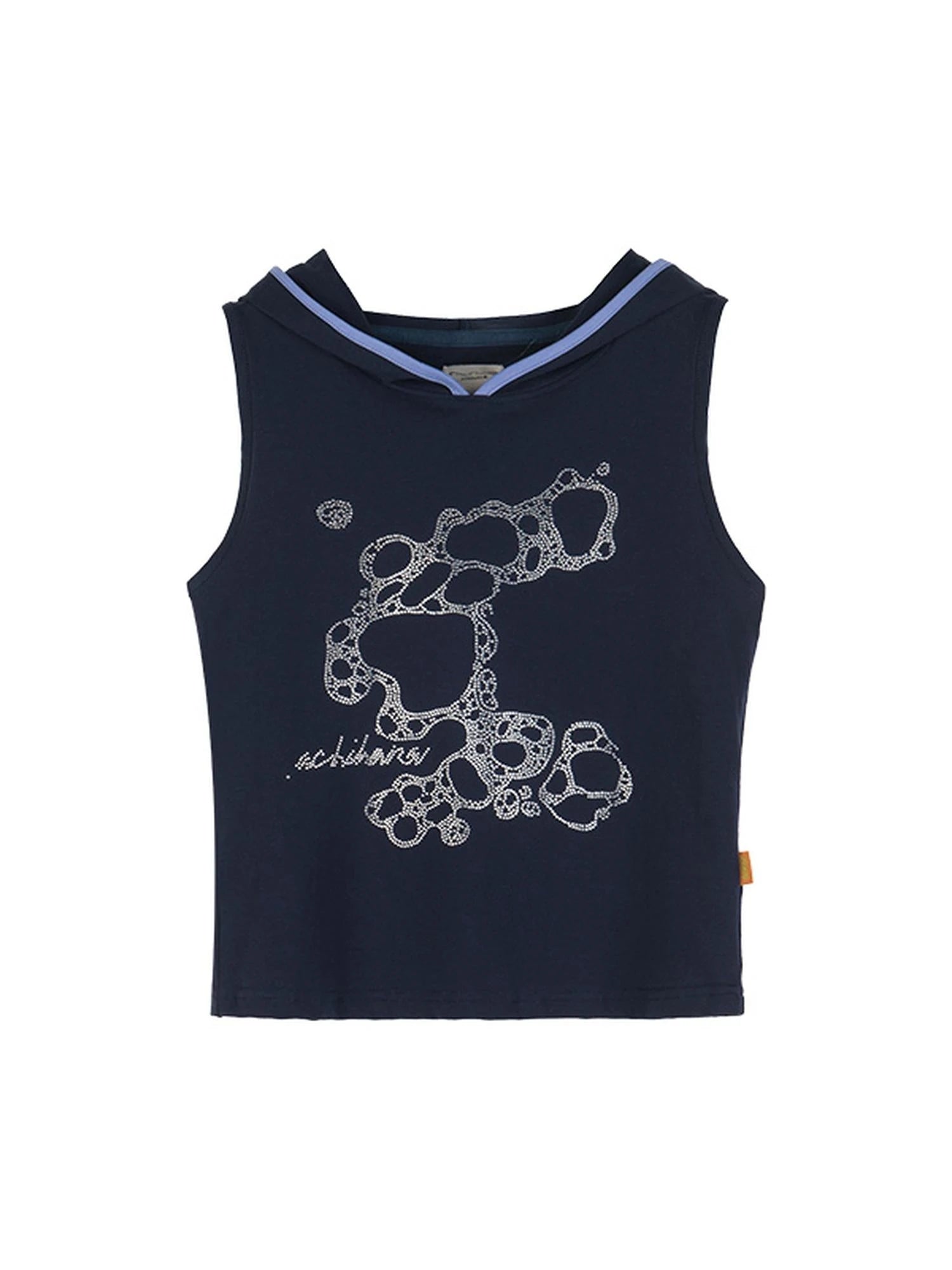 Tropical Fish Rhinestone Sleeveless Crop Top