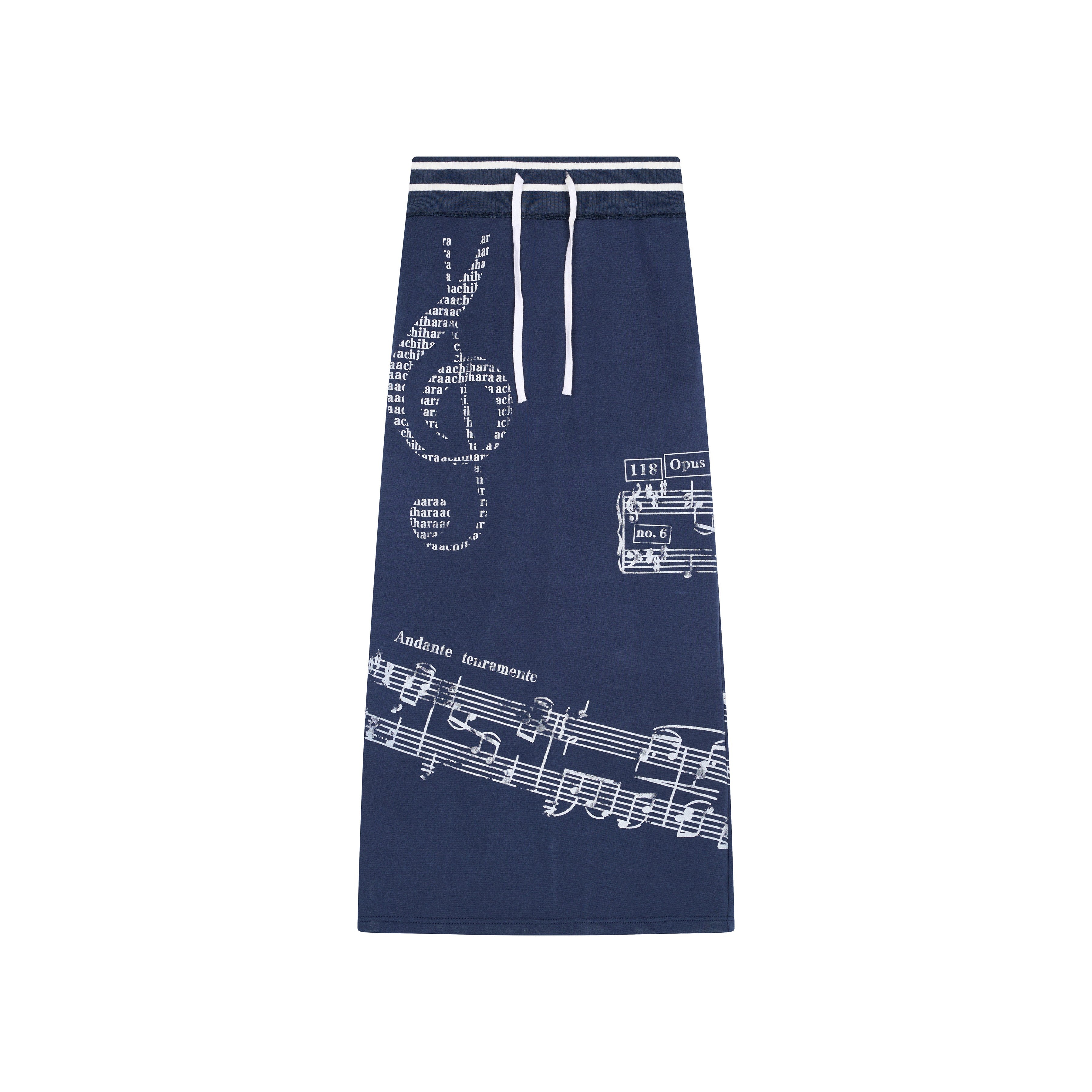 Achihara Emotional A-Line Skirt With Musical Print