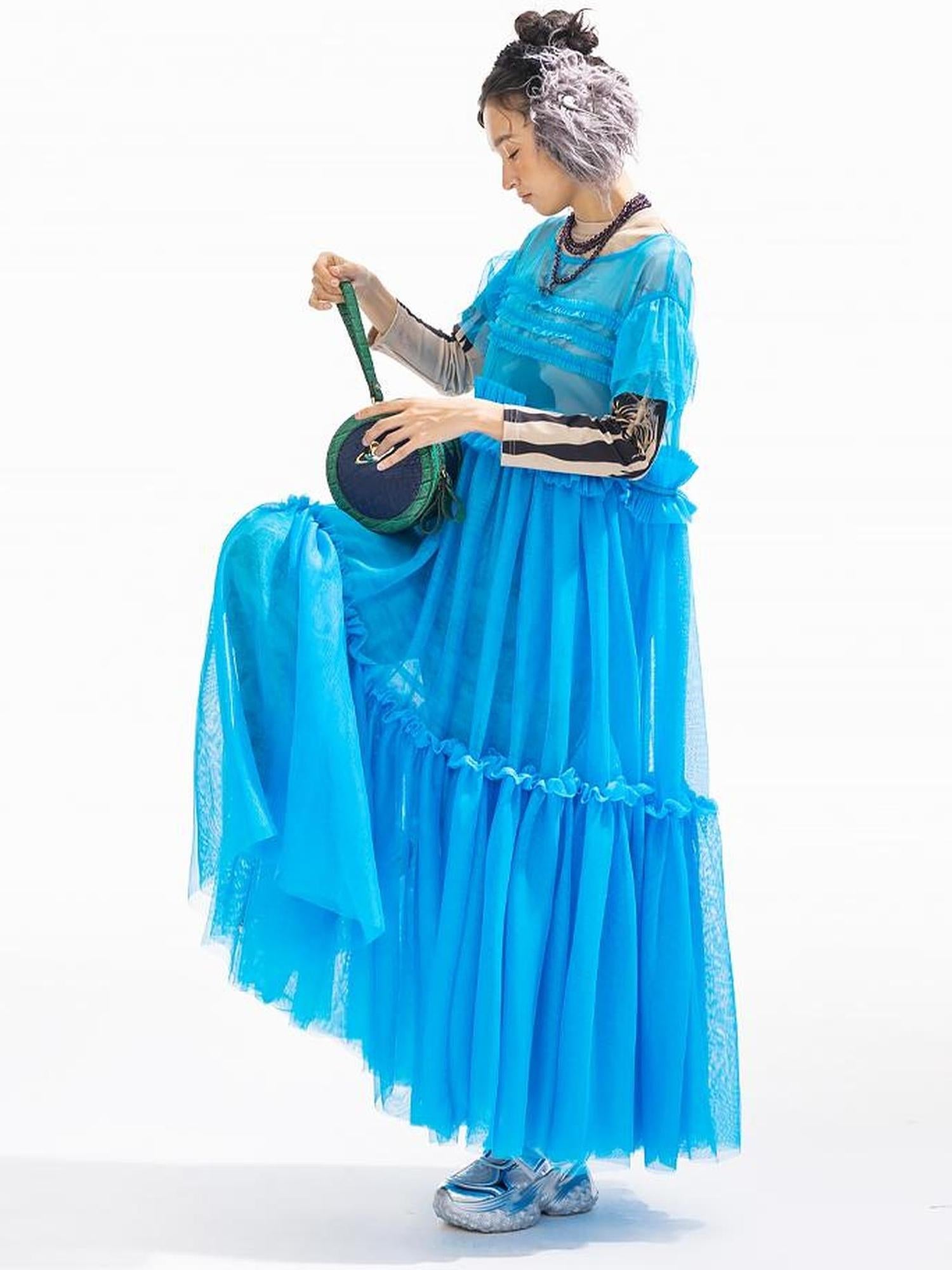 Sweet Mi Neptune S Ruffle Fairy Dress With Layered Suspenders