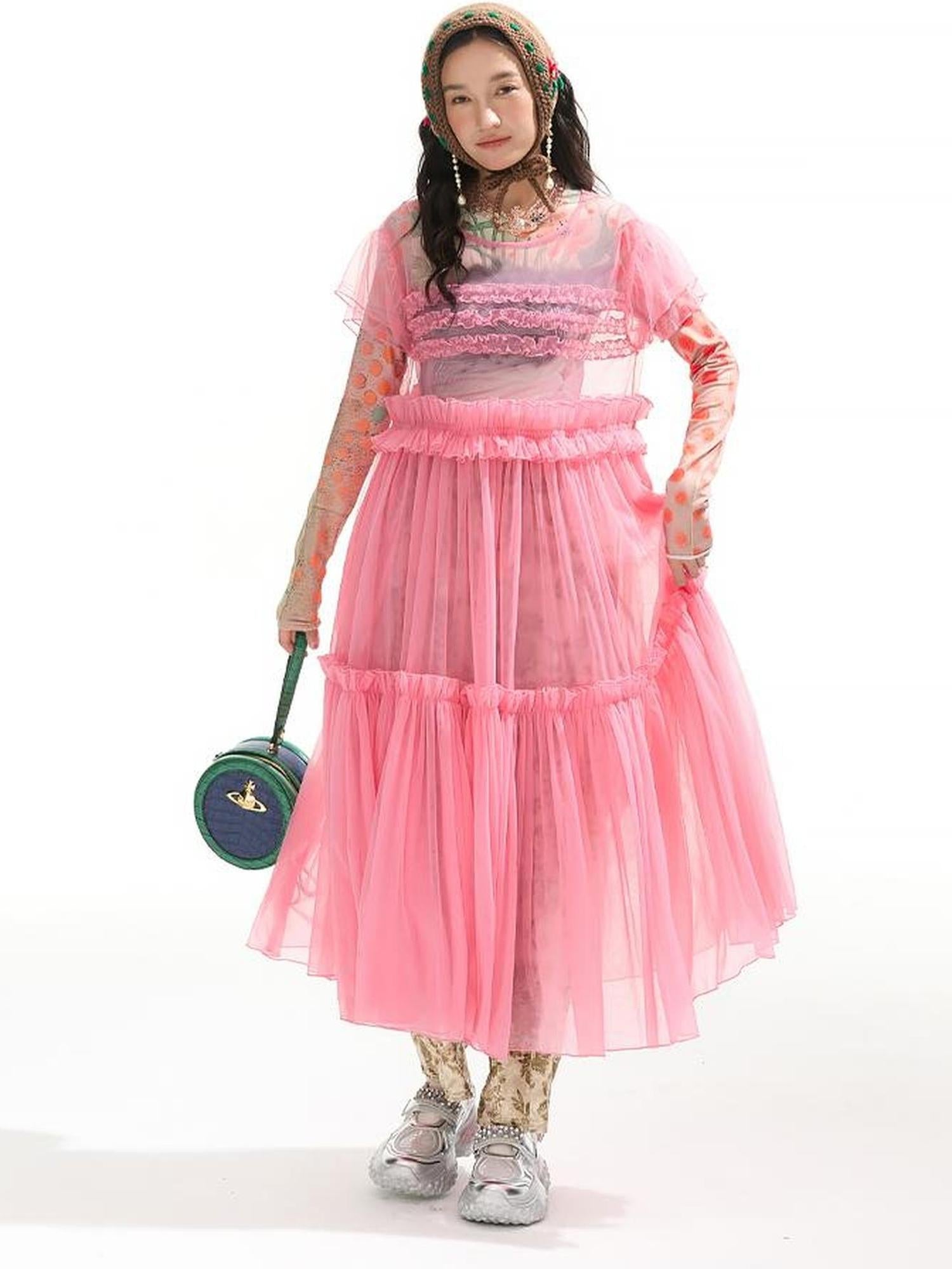 Sweet Mi Neptune S Ruffle Fairy Dress With Layered Suspenders