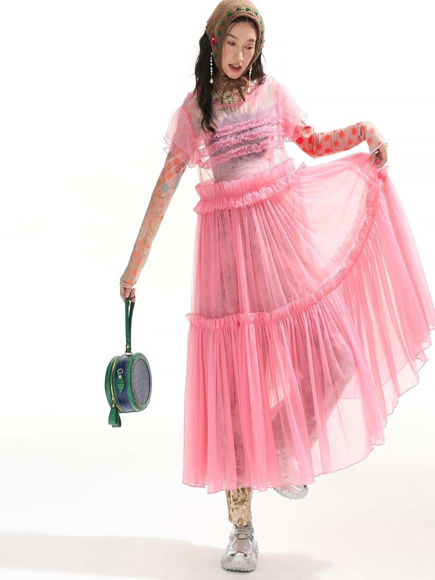 Sweet Mi Neptune S Ruffle Fairy Dress With Layered Suspenders