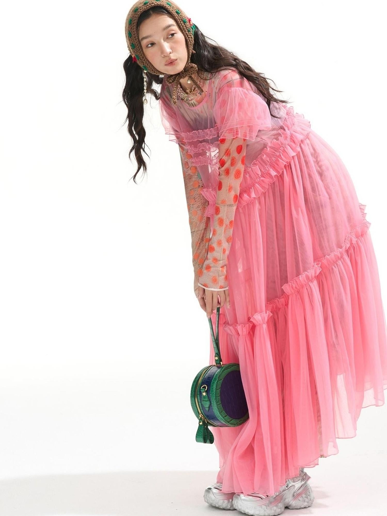 Sweet Mi Neptune S Ruffle Fairy Dress With Layered Suspenders