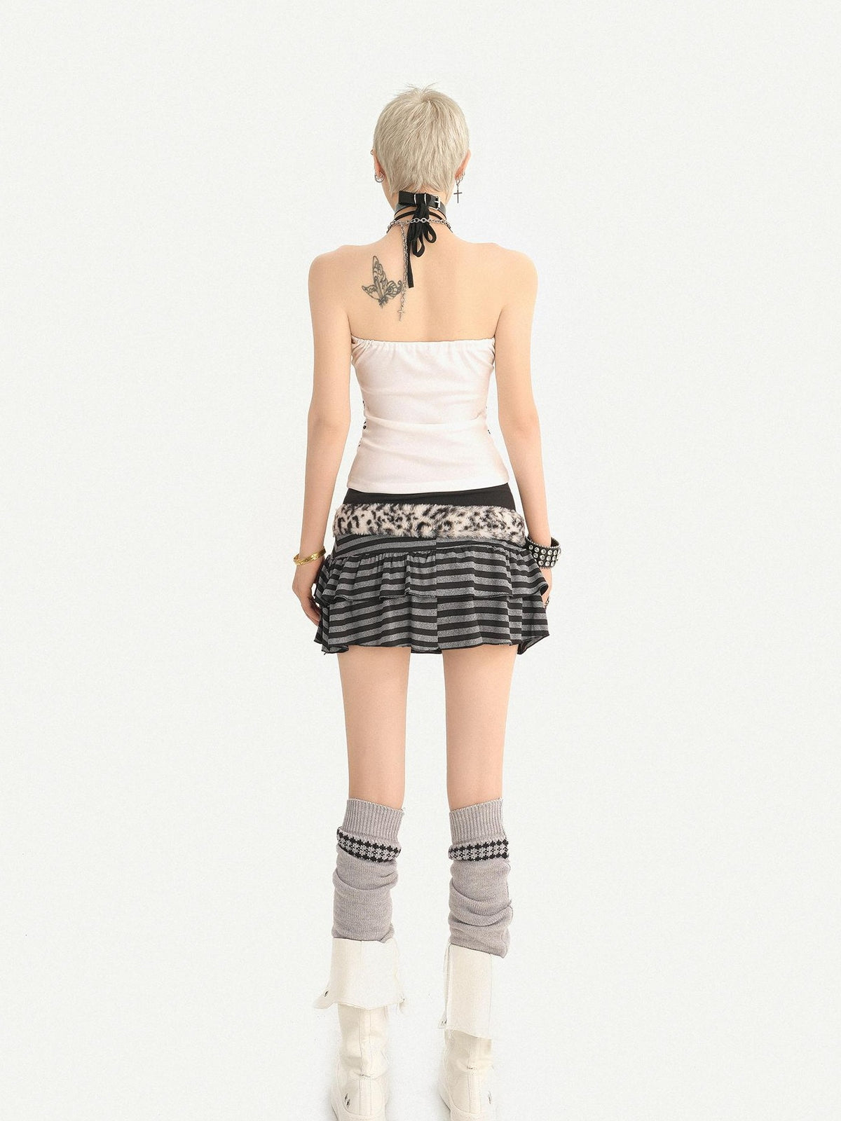 Nico Molly American Gothic Print Patchwork Fitted Crop Women&