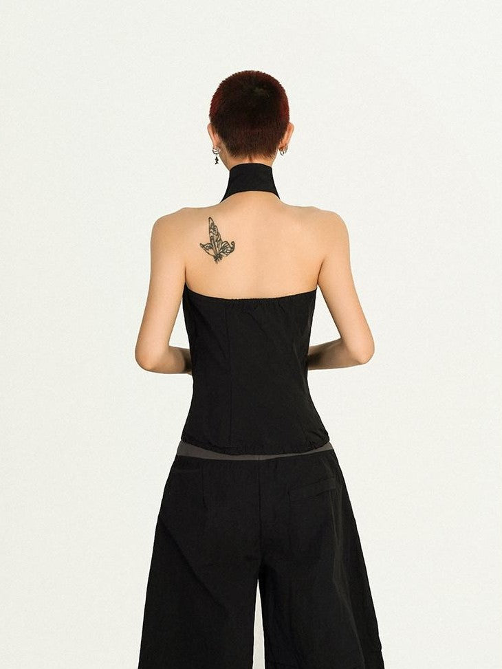 Nico Molly Backless Halter Utility Wide Leg Women&
