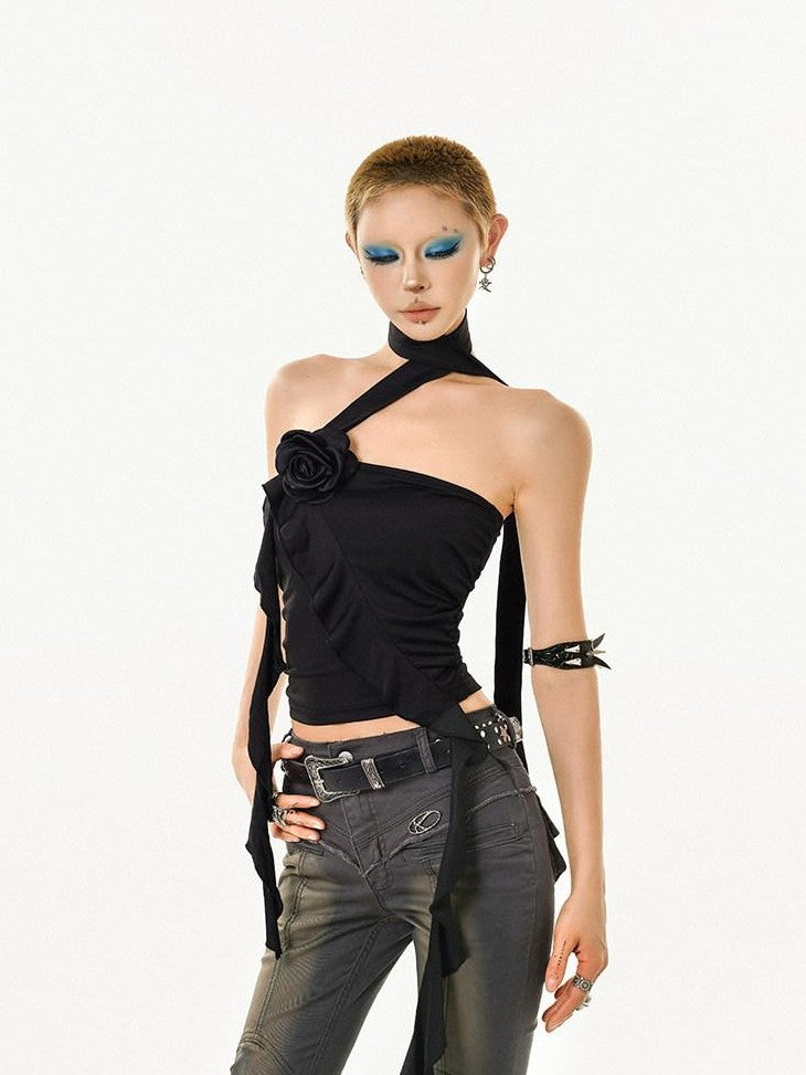 Nico Molly Black Dark Gothic Sexy Slim Fitted Niche Design Women&