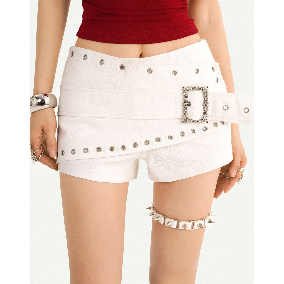 Nico_Molly_Black_Studded_Low_Waist_Zipper_Pocket_Slim_Women&