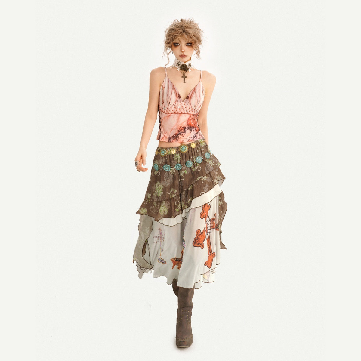 Nico_Molly_Bohemian_Oil_Painting_Print_Pleated_Irregular_Patchwork_Women&