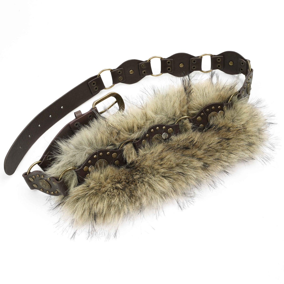 Nico_Molly_Brown_Studded_Fur_Trim_Vintage_Y2k_Women&