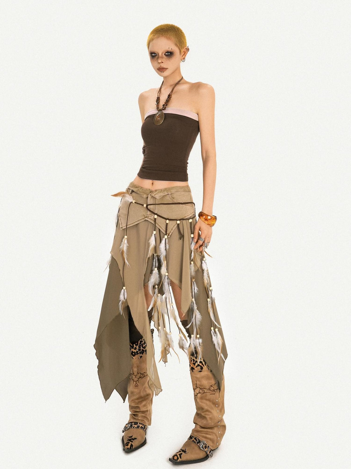 Nico Molly Colorblock Spliced Double Layer Slim Fit Stretch Women&