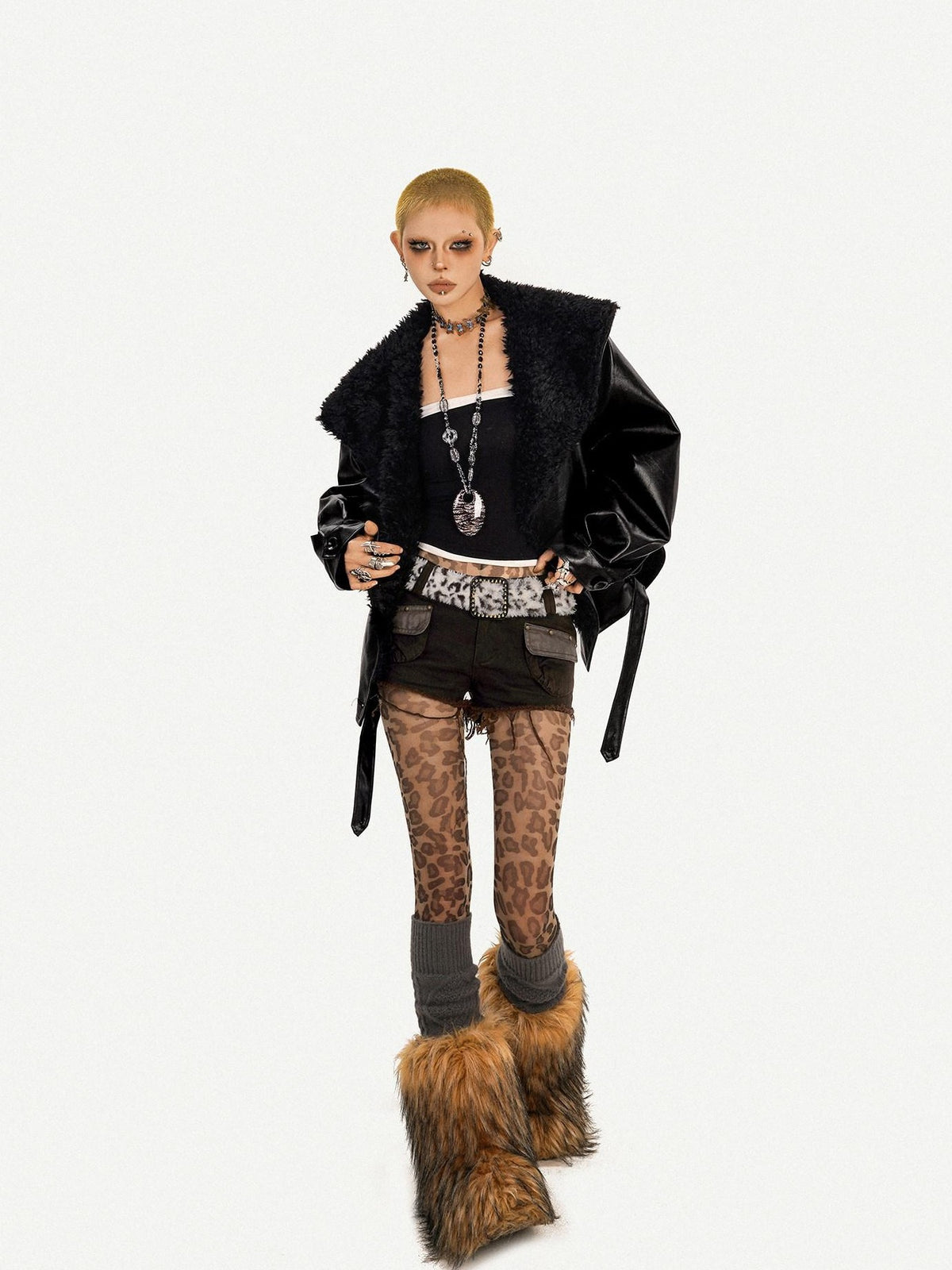 Nico Molly Colorblock Spliced Double Layer Slim Fit Stretch Women&
