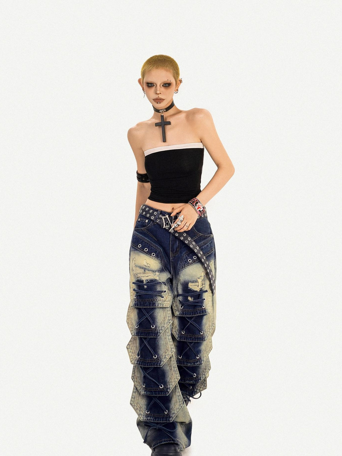 Nico Molly Colorblock Spliced Double Layer Slim Fit Stretch Women&