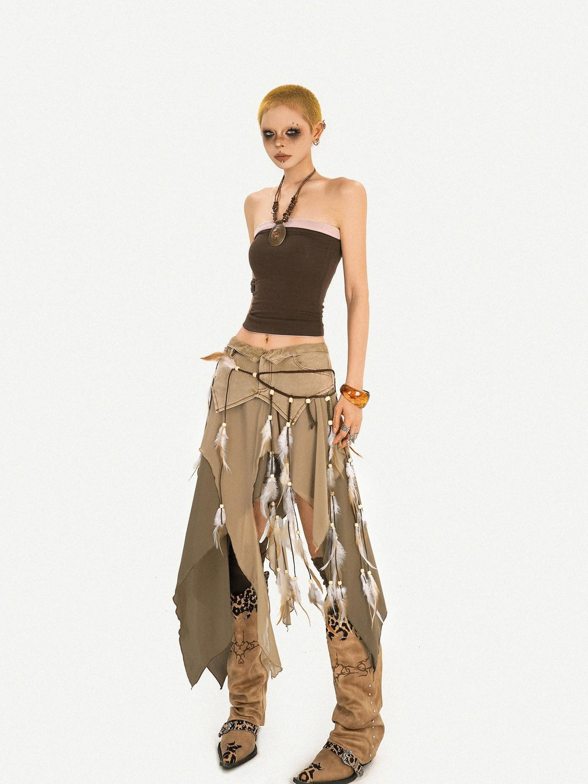 Nico Molly Colorblock Spliced Double Layer Slim Fit Stretch Women&