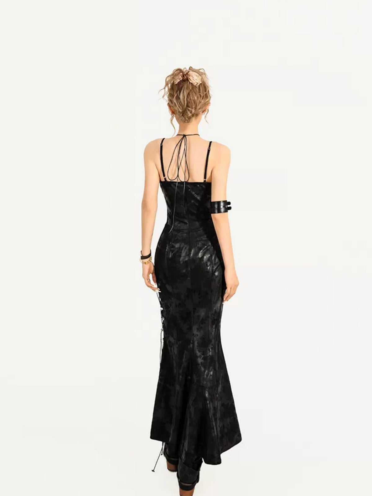 Nico Molly Dark Gothic Burnout V-neck Women&