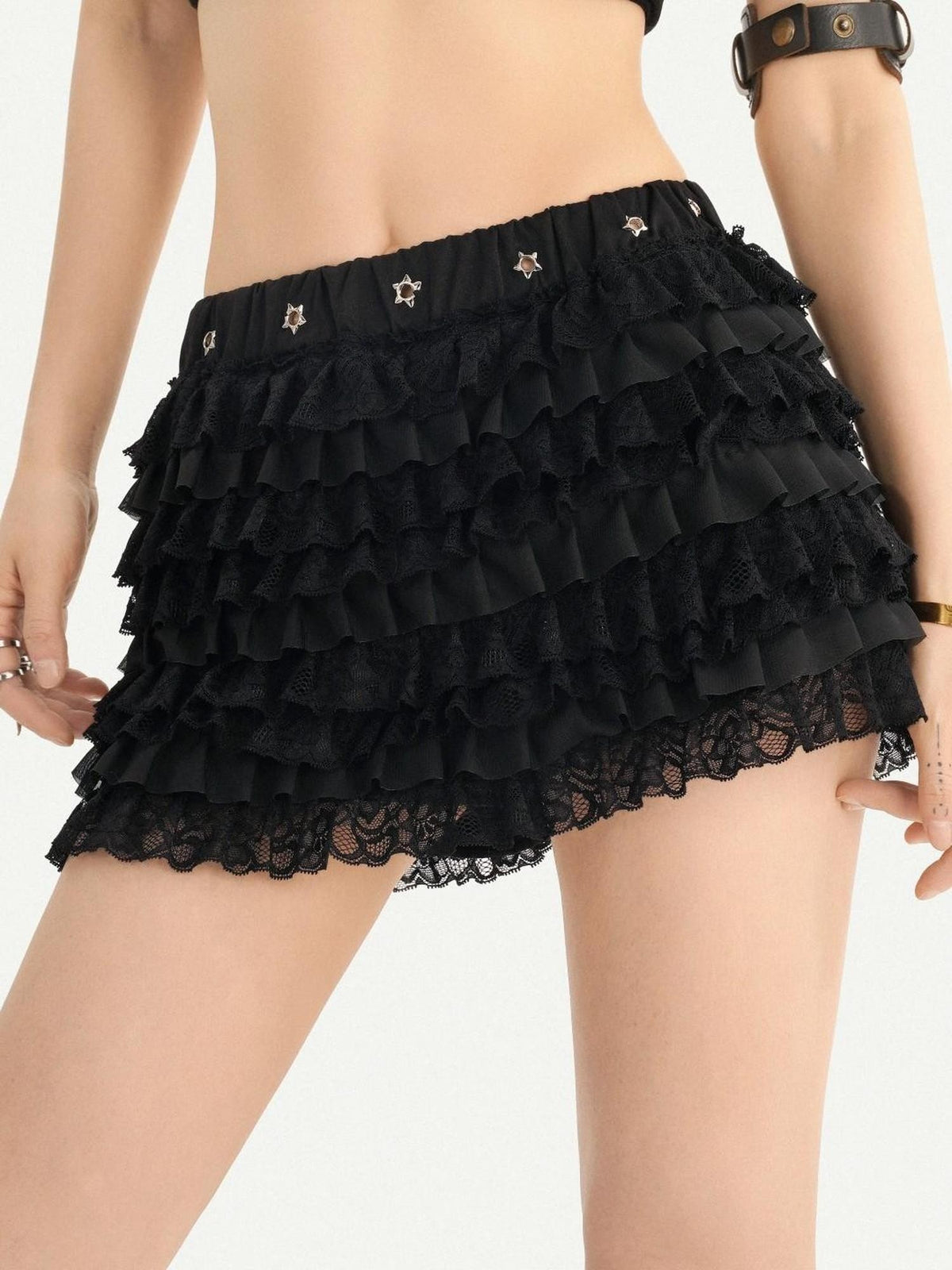 Nico Molly Dark Lace Spliced Low Waist Cake Style Women&