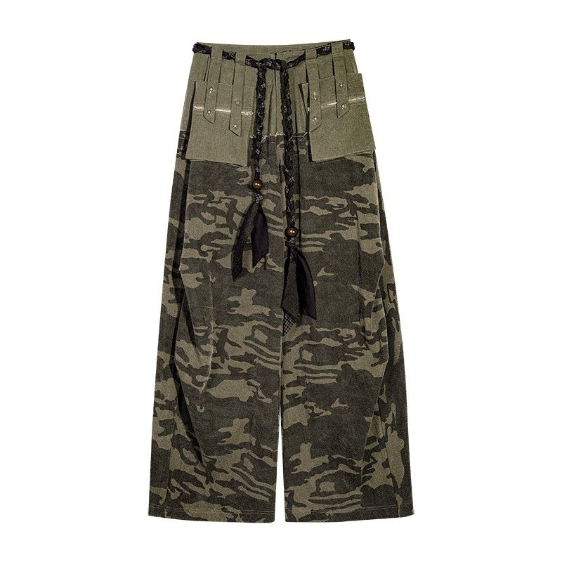 Nico_Molly_Deep_Green_Camouflage_Multi_Pocket_Heavy_Duty_Cargo_Women&