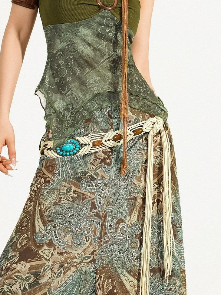 Nico Molly Forest Boho American Vintage Woven Agate Ethnic Romantic Women&