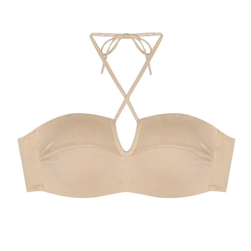 Nico_Molly_Khaki_Push_Up_Halter_Open_Back_Anti_Slip_Bandeau_Women&