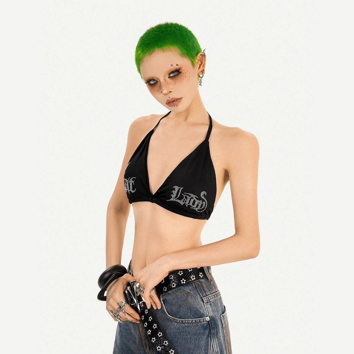 Nico_Molly_Leopard_Print_Rhinestone_Halter_Tie_V-neck_Backless_Slim_Women&