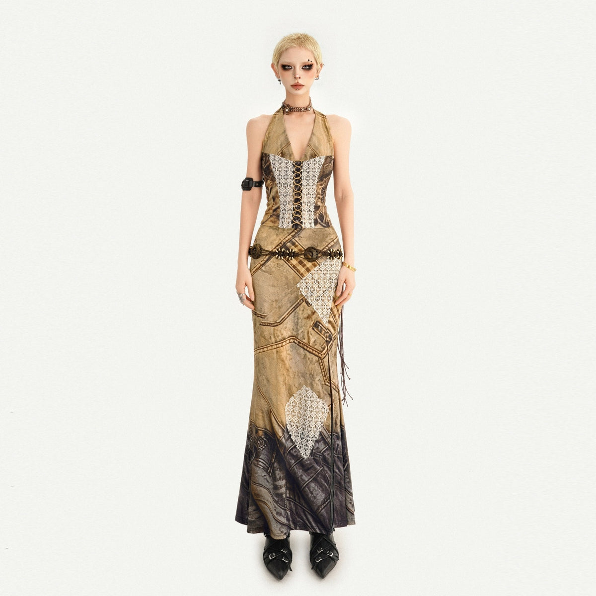 Nico_Molly_Post_Apocalyptic_Patchwork_Lace_Halter_V-neck_Women&