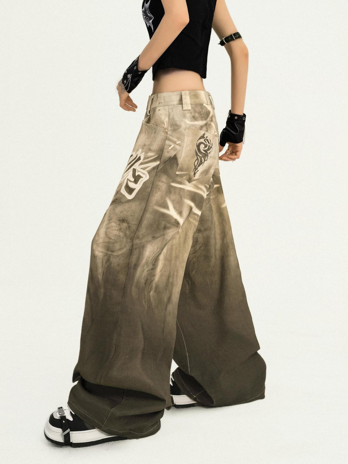 Nico Molly Retro Hip Hop Letter Print Women&