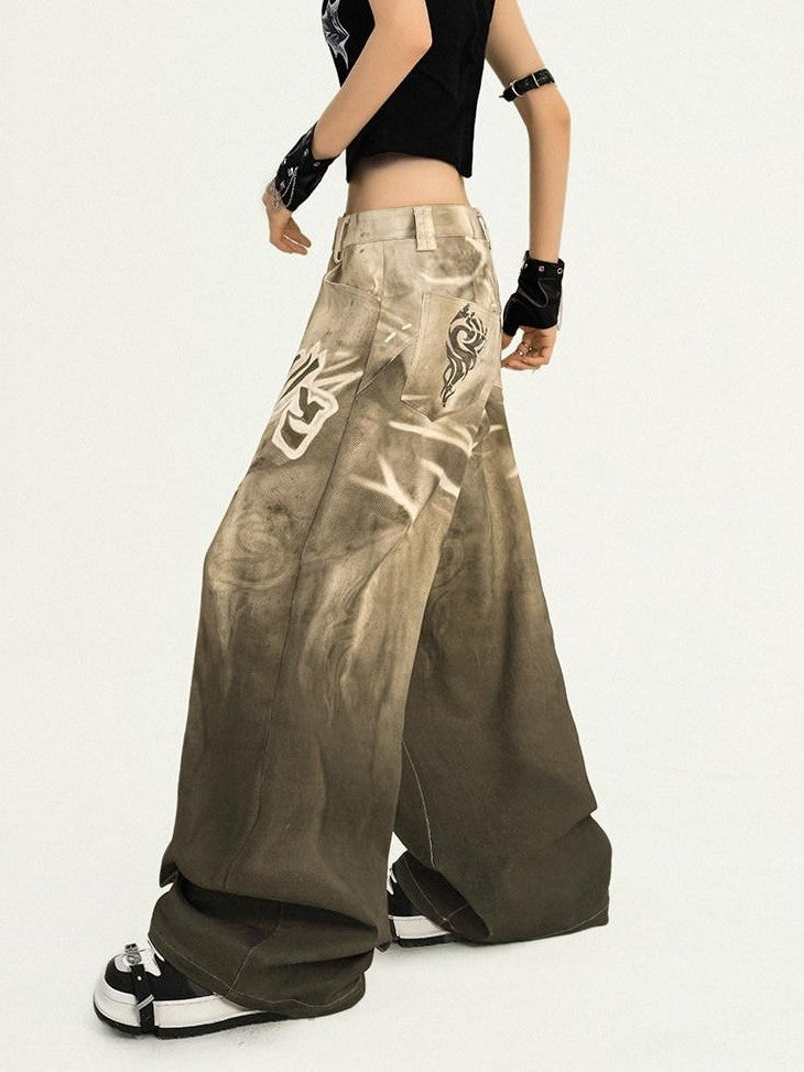 Nico Molly Retro Hip Hop Letter Print Women&