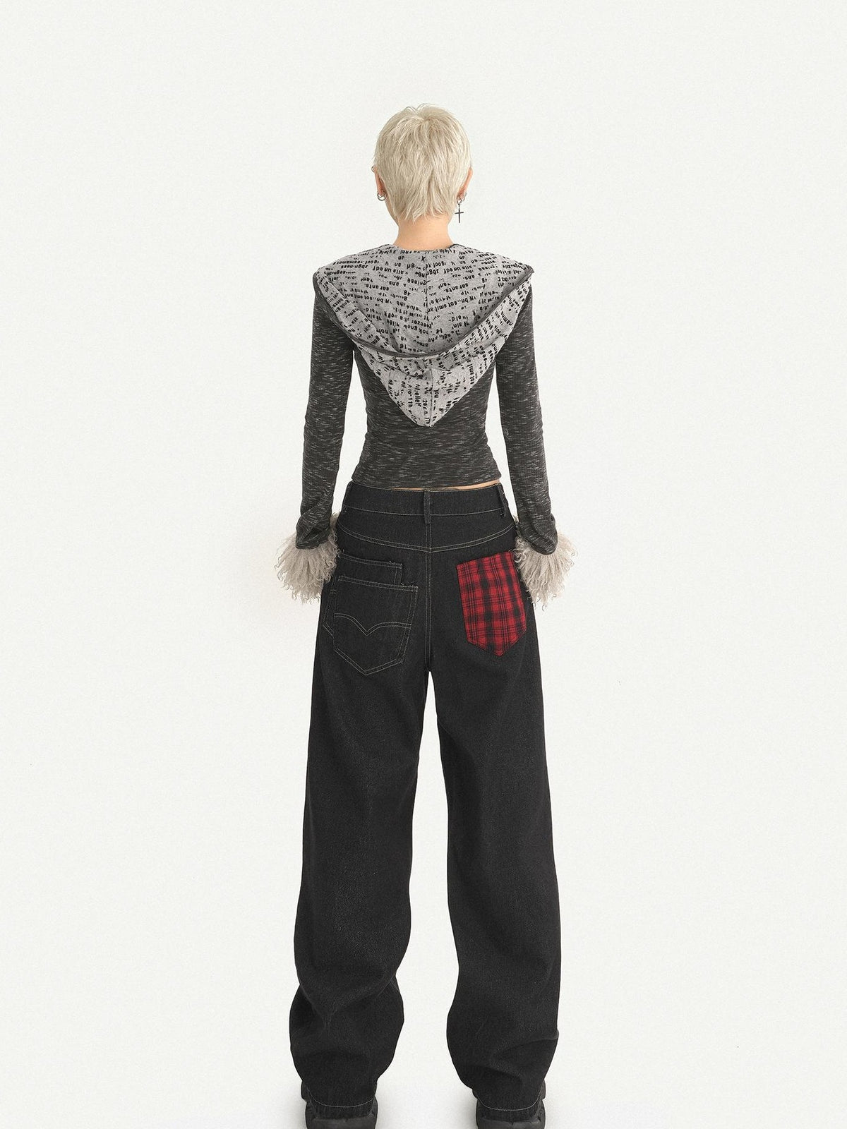 Nico Molly Retro Patchwork Hooded Cropped Slim Women&