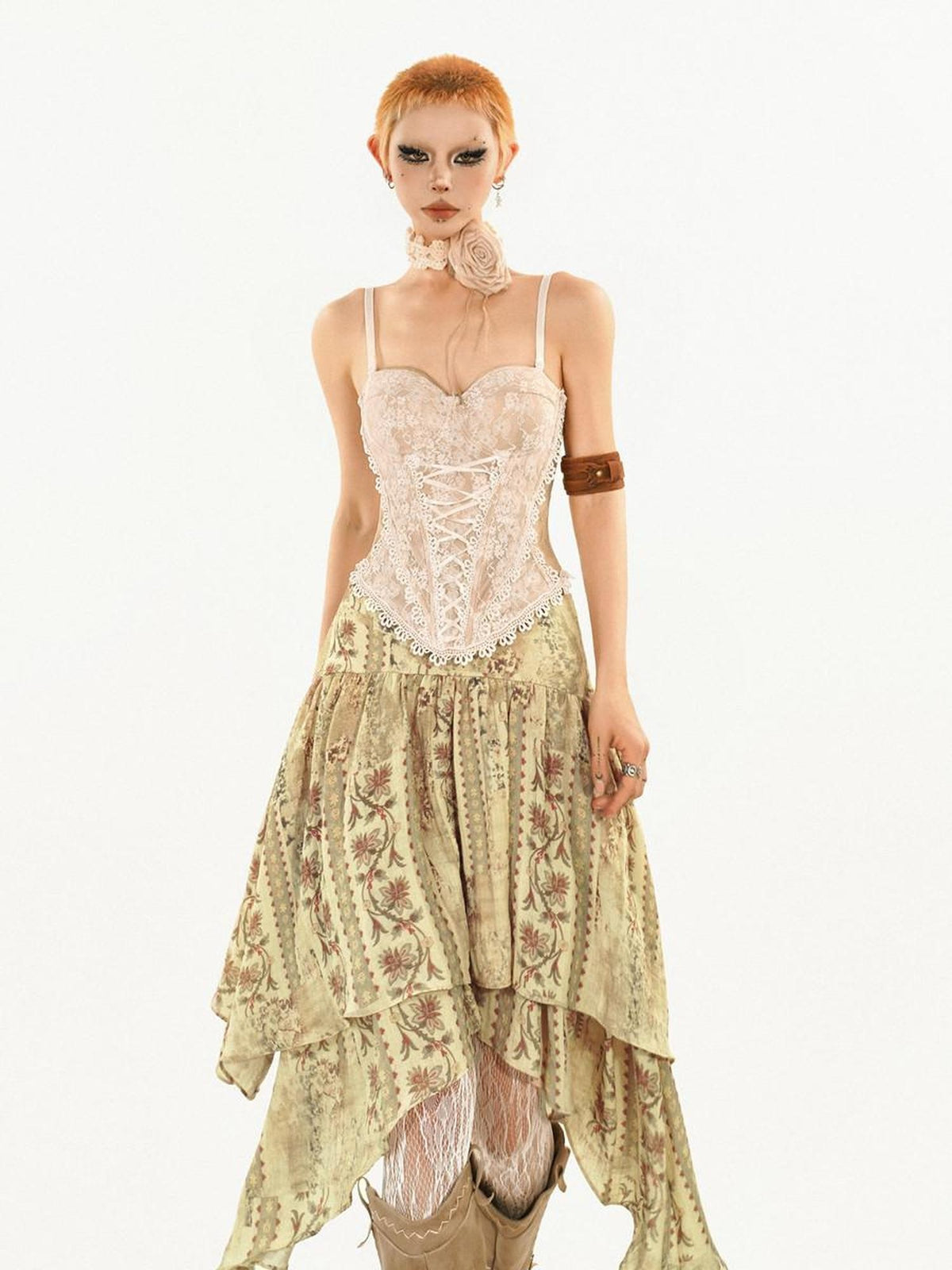 Nico Molly Royal Scallop Lace Trim Slim Fit Sexy Women&