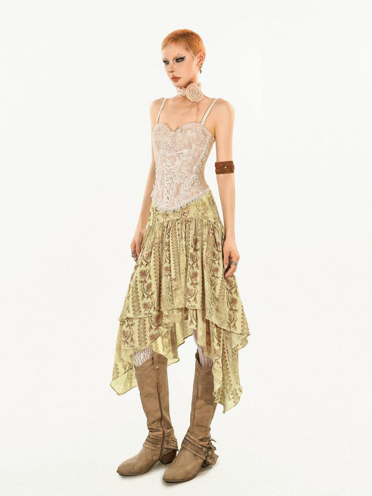 Nico Molly Royal Scallop Lace Trim Slim Fit Sexy Women&