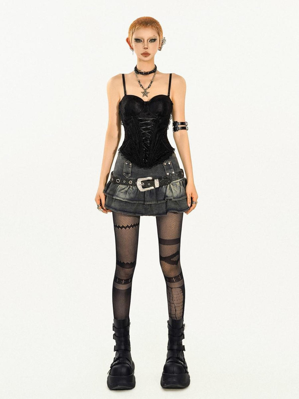 Nico Molly Royal Scallop Lace Trim Slim Fit Sexy Women&