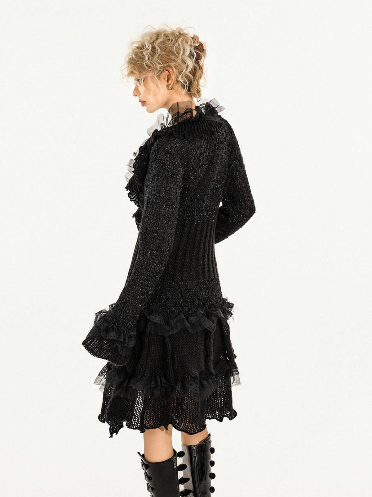 Nico Molly Sexy Lace Up Waist Cinch Midlength Round Neck Women&