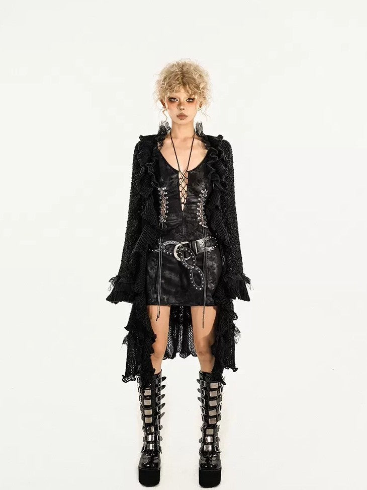 Nico Molly Sexy Lace Up Waist Cinch Midlength Round Neck Women&