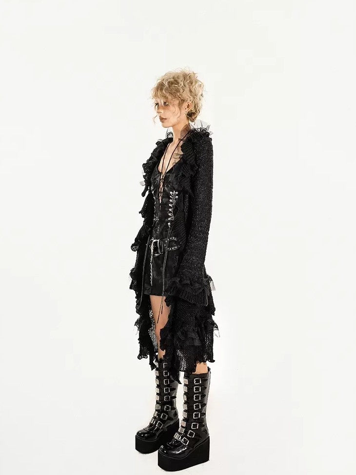 Nico Molly Sexy Lace Up Waist Cinch Midlength Round Neck Women&