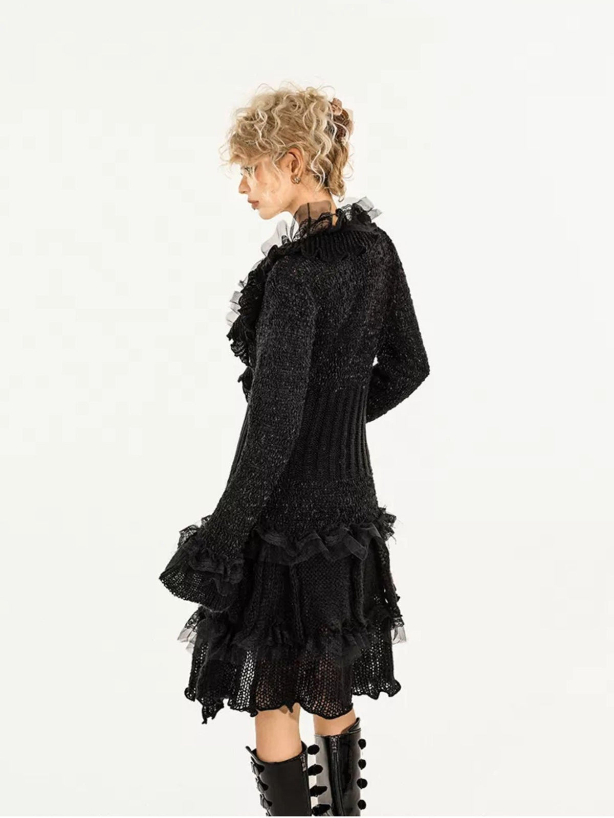 Nico Molly Sexy Lace Up Waist Cinch Midlength Round Neck Women&