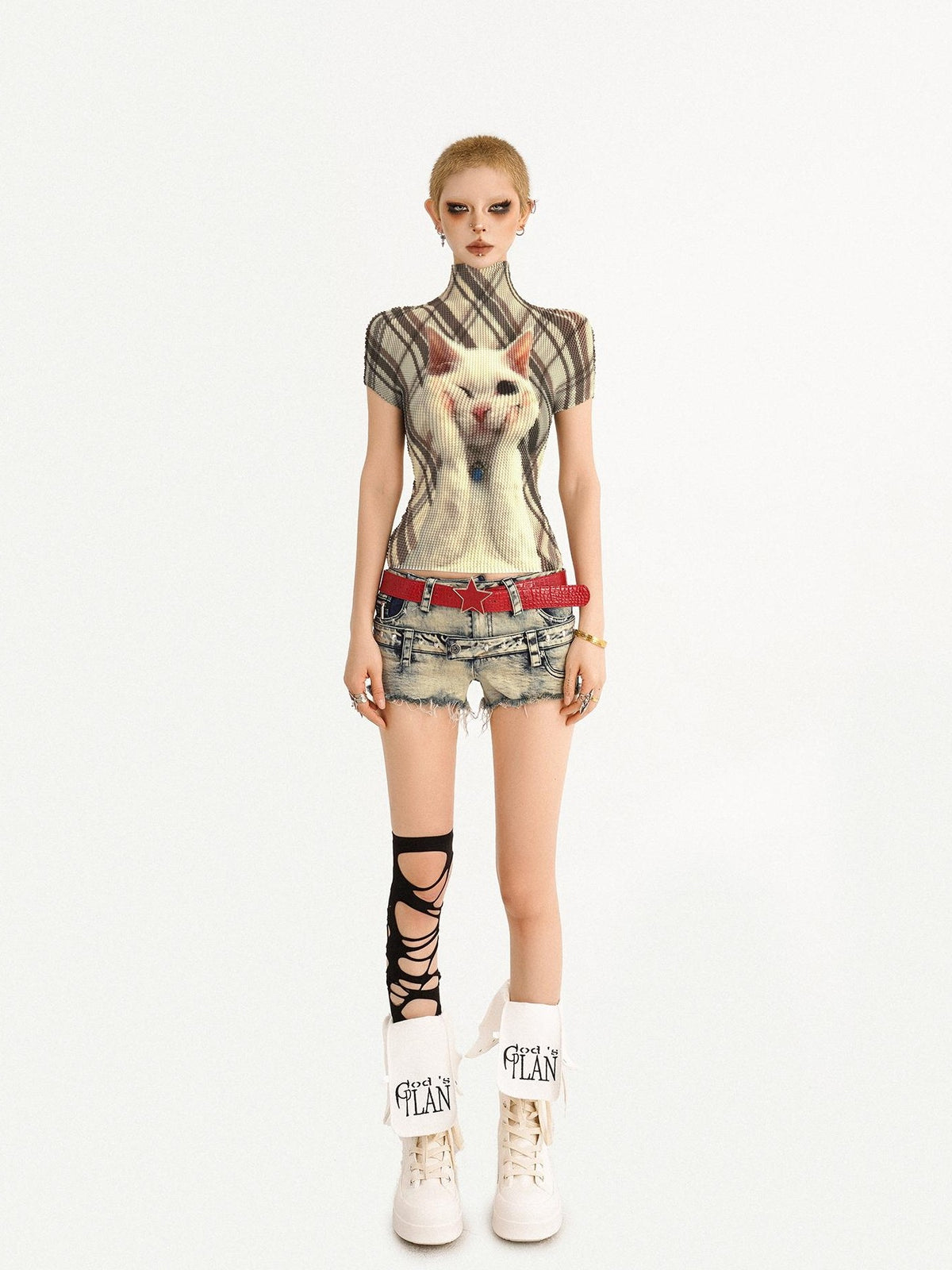 Nico Molly Vintage Slim Straight Distressed Raw Hem Low Waist Women&