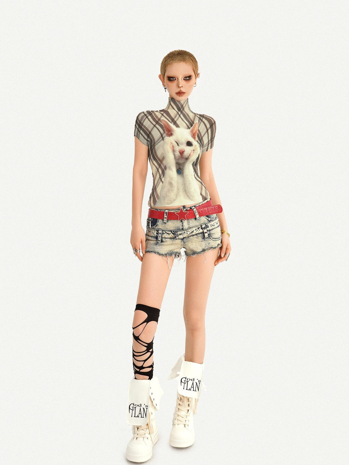 Nico Molly Vintage Slim Straight Distressed Raw Hem Low Waist Women&